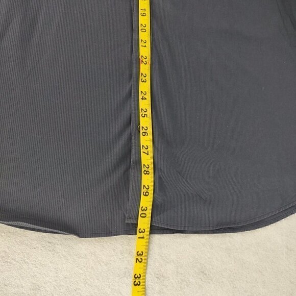 Calvin Klein Men's Non-Iron Grayish to Blue Striped Cotton Blend Dress Shirt XL - Picture 6 of 10